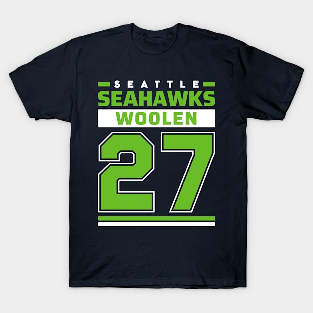 Seattle Seahawks Woolen 27 Edition Varsity 2 T-Shirt by ENTIN 